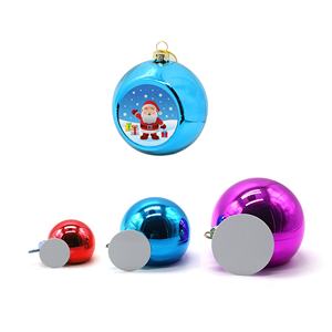 Adornos Navideños Personalizados con Transferencia de Calor, Juego de Bolas Decorativas de PVC Plástico - Product Image 2