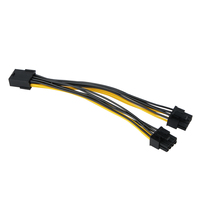 Câble d'extension PCIe 6 broches mâle à 8(6 + 2) broches mâle câble de carte vidéo GPU alimenté pour une utilisation sur ordinateur