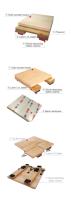 FIBA Parquet Fixe Sport Contreplaqué Hevea Revêtement de sol Tennis de Table Volleyball Système de basket-ball Planche Portable et Fixe