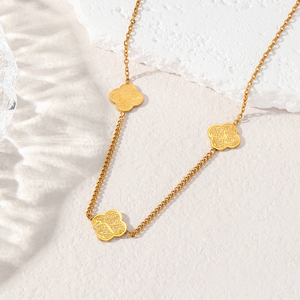 Collier en acier inoxydable PVD avec inscription Sabr <span class=keywords><strong>Shukr</strong></span> Tawakkul (Patience, Gratitude, Confiance) - Bijou de mode musulman islamique arabe - Cadeau de l'Aïd - Product Image 3