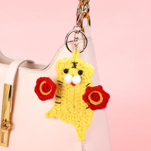 <span class=keywords><strong>Mini</strong></span> Amigurumis maglieria animale bambola cinese segno zodiacale giocattoli portachiavi porco mucca uncinetto <span class=keywords><strong>borse</strong></span> portachiavi accessori fatti a mano - Product Image 2