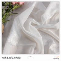 Kain Chiffon Bunga Loquat Mengkilap 100% Poliester, Elegan Bermotif Bunga untuk Pakaian Anak Perempuan, Gaun Wanita, Blus, Rok Setengah Panjang Modis