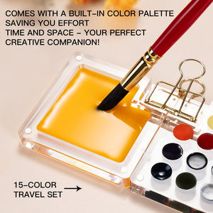 Offre Spéciale Rubens – Kit d'Art Portable de Haute Qualité avec Mini Panneaux Acryliques et Peintures Aquarelles Solides 12/24 Couleurs - Product Image 5