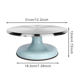 Base Giratoria Profesional de Aluminio <span class=keywords><strong>para</strong></span> Decoración de Pasteles, con Rodamientos de Bolas, Antideslizante, de 12 Pulgadas y 360 Grados - Product Image 2