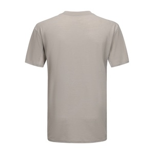 Camiseta de Manga Corta de Lana de Alta Calidad para Hombre, Cuello Redondo, Tops de Lana Merino Superfina - Product Image 2