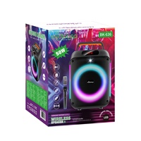 Enceinte Cube Simple 6 Pouces 30W pour Karaoké avec Micro Sans Fil, Bluetooth, TWS, Écran, USB, TF, FM, Télécommande – Idéale pour Fêtes à Domicile, Fêtes de Famille, Cadeau