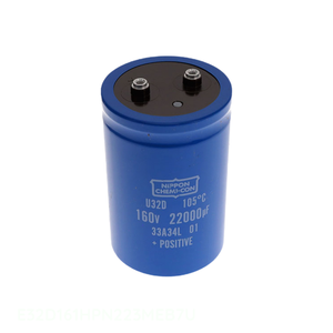 Condensador de Canal de Fabricante para Montaje en Chasis, 22000 uF, Aluminio, 22000UF, 20%, 160V, Atornillable, E32D161HPN223MEB7U - Product Image 1