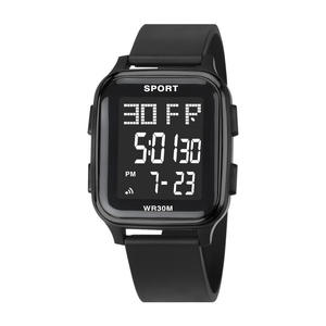 Montre de sport numérique multifonctionnelle pour homme, nouvelle mode, avec alarme lumineuse pour activités de plein air, en plastique, vente en gros - Product Image 1