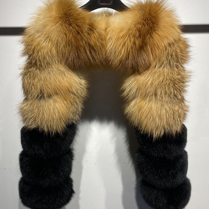 Women Fashion Genuine Fox <strong>Fur</strong> Ultra-Cropped <strong>Bolero</strong> Shrug Real Natural Fox <strong>Fur</strong> Winter Layering Outfits - Product Image 6