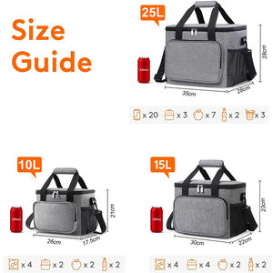 Термосумка-холодильник для еды и напитков с логотипом на заказ, большая, из мягкой ткани Оксфорд, для пикника, с отделением для бутылок вина - Product Image 2