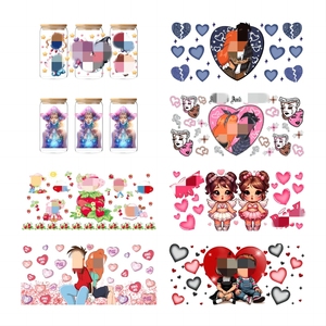 Transferts de sublimation personnalisés UV DFT bouteille de verre conception privée transfert Logo impression produit étiquettes fabricant plastisol PET matériel - Product Image 2