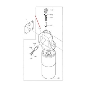 ไส้กรองน้ำมันเชื้อเพลิงเครื่องยนต์ Doosan รุ่น D110S 5 D130S5 สำหรับอะไหล่รถยกแบบเครื่องยนต์สันดาปภายใน - Product Image 3