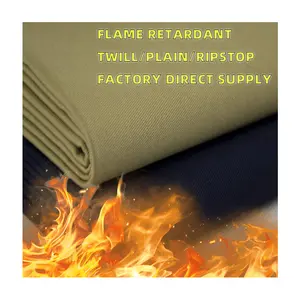 High Quality 100 Cotton 270gsm Twill Fireproof Fabric Fire Retardant Fabric Flame Retardant Fabric For Workwear