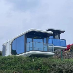 Cápsula espacial móvil a prueba de lluvia casa Baño prefabricado Villa casa prefabricada desmontable moderno Camping Pod cápsula espacial Hotel - Product Image 1