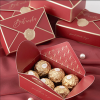 Boîtes en carton écologiques pour mariage en gros, carrées, rouge, rose, bleu, biscuits, papier à en-tête personnalisé, faveur de mariage, éponge