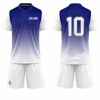 Conjunto de Camisetas de Fútbol con Degradado Personalizado, Uniformes de Fútbol por Sublimación, Fabricante OEM, Retro, MOQ Bajo