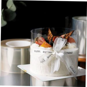 <span class=keywords><strong>Film</strong></span> de protection transparent pour gâteau roulé 8cm 1kg, écologique, en PET de qualité alimentaire, souple et durable, 125mic, pour la pâtisserie - Product Image 6
