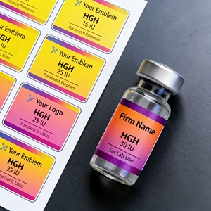 Etichette per Fiale di Peptidi a Doppio Strato, Resistenti all'Olio, Adesivi Personalizzati per Bottiglie Farmaceutiche - Product Image 5