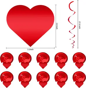 वैलेंटाइन्स दिवस गृह सजावट सेट प्री-असेंबल बैनर हैंगिंग हार्ट रोमांटिक वैलेंटाइन दिवस उपहार