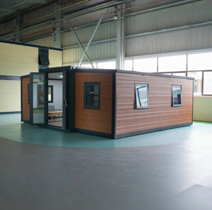 Casa Container Prefabbricata Rettangolare Pieghevole a Doppia Ala Mobile con Pannello Attività, Scatola Espandibile Abitabile Esportabile - Product Image 2