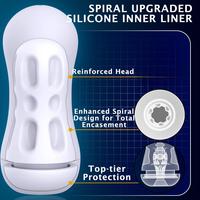 Dispositif de masturbation rotatif S-Hande en TPE, fait main, avec fonction de succion, gobelet de masturbation jetable pour hommes
