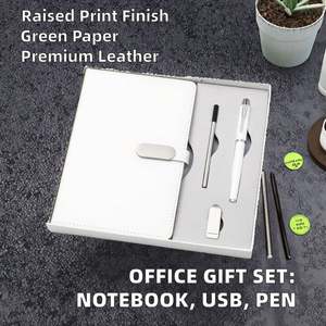 Juego de Regalo Ejecutivo con Logotipo Personalizado, Regalos Promocionales de Negocios de Cuero Blanco para Festivales, Acción de Gracias y Día de San Valentín - Product Image 2