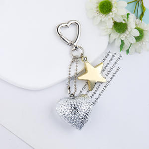 Nouveau Résine Or Arc Argent Coeur Alliage Porte-clés Petite Décoration Pendentif Sac Téléphone Cas Ornement - Product Image 6