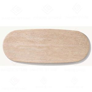 <span class=keywords><strong>Tavolo</strong></span> da Pranzo di Lusso <span class=keywords><strong>Design</strong></span> Italiano, <span class=keywords><strong>Grande</strong></span> Piano in Pietra Rettangolare, <span class=keywords><strong>Tavolo</strong></span> da Pranzo in Travertino Beige con Gambe Solide - Product Image 3