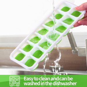 Bán Buôn Tốt Nhất Nhựa <span class=keywords><strong>Silicone</strong></span> 14-<span class=keywords><strong>Ice</strong></span> <span class=keywords><strong>Cube</strong></span> Khay Thân Thiện Với Môi Bền Vững Dễ Dàng Phát Hành Máy Rửa Chén Nắp An Toàn Cho Trái Cây Sô Cô La - Product Image 6