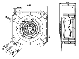 Ventilateurs centrifuges fabriqués en Allemagne K3G190-RD45-03 200-240V, refroidisseur d'air pour la <span class=keywords><strong>maison</strong></span>, ventilateur de refroidissement de radiateur, ventilateur électrique - Product Image 3