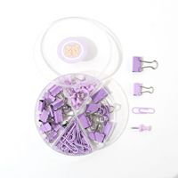 Macaron couleur taille longue queue pince multifonctionnelle combinaison machaon pince trombone broche poussoir quatre grille ensemble de papeterie