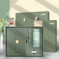 Set de cahiers A5 personnalisés de luxe Journal d'affaires rigide en PU avec stylo tasse thermos pour la promotion de l'obtention du diplôme ou l'offre de cadeaux