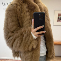 Manteau décontracté en vraie fourrure de renard pour femme, long manteau d'hiver en fourrure, vente en gros, grande taille, style doux, veste chaude 2026