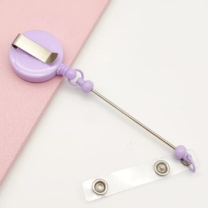 DIY 비즈 카드 홀더 스크롤 키체인 새로운 플라스틱 다채로운 수납식 로프 배지 릴 의사 간호사 명함 홀더 - Product Image 6