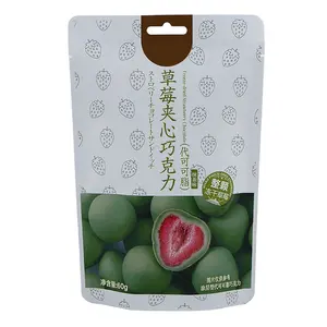 Custom printed small plastic zipper bag Tea wrap snack food wrap and potato chip bag with clear window