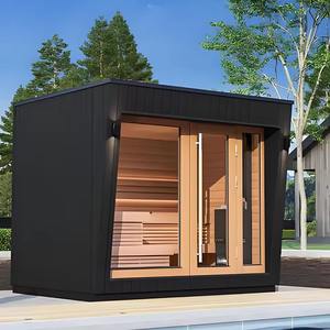 Le meilleur sauna extérieur triangulaire <span class=keywords><strong>de</strong></span> style moderne, sauna à vapeur sèche pour 4 à 8 personnes - Product Image 6