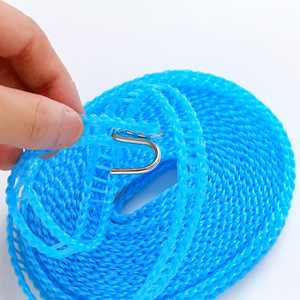 Cuerda para Tender Ropa con Gancho Redondo, Resistente al Viento, 5m Azul, 10m Azul, para Uso en Interiores y Exteriores - Product Image 3