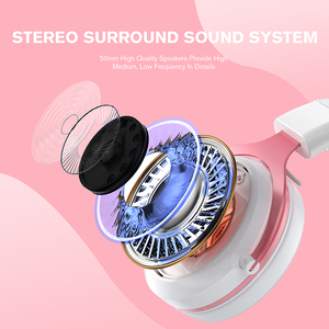 Audífonos para Juegos <span class=keywords><strong>ONIKUMA</strong></span> <span class=keywords><strong>X10</strong></span> Blanco y Rosa, Auriculares Gamer con Micrófono para Computadora Portátil - Product Image 2