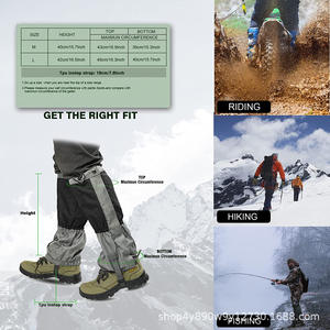 Polainas de Nieve Woqi Negras y Grises, Tela Impermeable Ripstop 600D, Protección para Piernas Unisex para Senderismo, Caza y Actividades al Aire Libre - Product Image 5