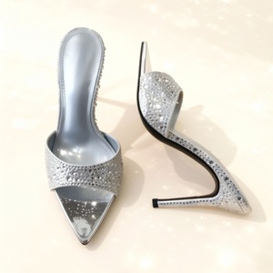 รองเท้าส้นสูงแบบมีสายรัดปลายแหลม รุ่น Miting Royal <span class=keywords><strong>Sister</strong></span> Style Mi A47 2026 คอลเลคชั่นฤดูร้อนใหม่ ส้นเข็มสูงพิเศษ ประดับคริสตัล วัสดุไฟเบอร์เนื้อละเอียด - Product Image 4