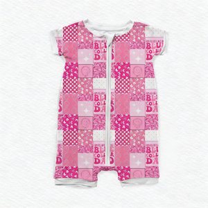 SR3965 PERSONALIZADO Mameluco de Algodón Elástico para Bebés, Niños y Niñas, Diseño de Zanahoria Naranja, Manga Corta, Estilo Burbuja - Product Image 4