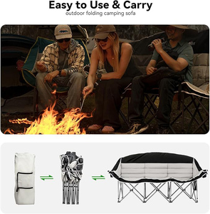 Sofá Plegable para Exteriores de 2-3 Personas, Silla Doble para Acampar, Sofá de Camping Extra Grande - Product Image 5