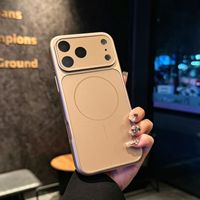 Couleur originale givrée magnétique antichoc pour iPhone 17/16/15 Pro Max étui avec lentille arrière nouveau Design housses de téléphone portable