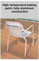 Chaise de salle à manger moderne minimaliste en aluminium – Légère, empilable, pour usage commercial extérieur, entrepôt, jardin, événement, fête, patio, balcon