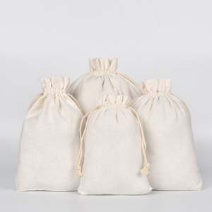 Sac en coton mousseline réutilisable 8*10cm, emballage en vrac pour produits, pochette cadeau pour bijoux, pour fête, mariage, rangement à domicile, recyclable, artisanat - Product Image 5