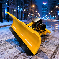 Pelle à neige robuste pour camion avec moteur et lame coulissante pour un déneigement efficace des allées et le déblaiement des routes