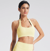 Soutien-gorge de sport respirant transfrontalier pour femme, style licou, pour le yoga estival, avec rembourrage intégré et dos sexy – Soutien-gorge de sport taille moyenne