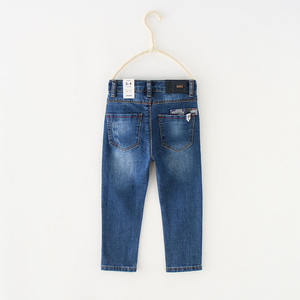 Vente en gros de vêtements pour enfants de la boutique d'automne, pantalon en denim blanc délavé, écologique, respirant, jeans pour garçons - Product Image 3