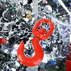 LEEMETAL Tendance Matériel de manutention Treuil de levage pour chariot élévateur Crochet pivotant Loquet de sécurité Acier au carbone plat Grade 80 Treuil de grue mobile - Product Image 2