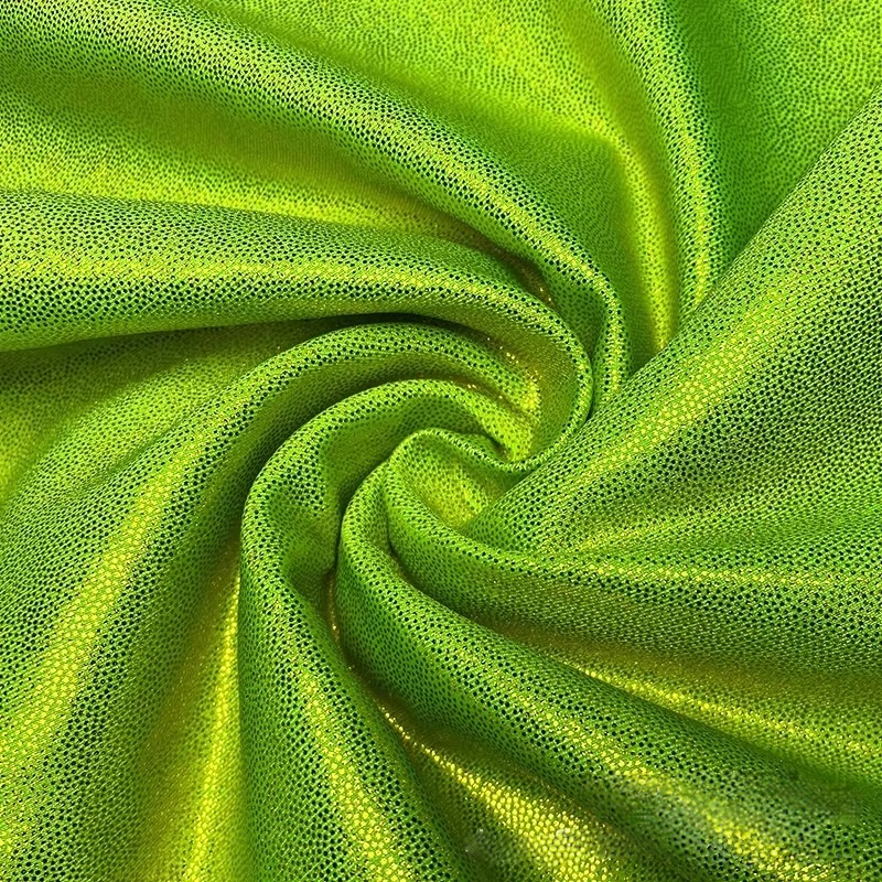 Free Sample Iridescent Sequin Shiny Stretch Metallic Foil Nylon Spandex Fabric Swimwear Festivals Wear Gymnastics Leotard Fabric